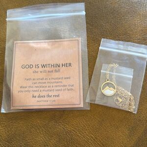 Inspirational Necklace Faith as small as a mustard seed
